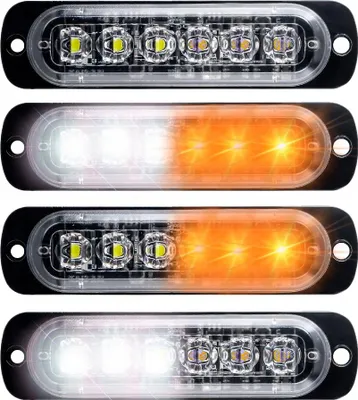 Obrázek produktu pro 4X Led Oranžová Bílá Bleská Lampa 18 Označovacích Programů