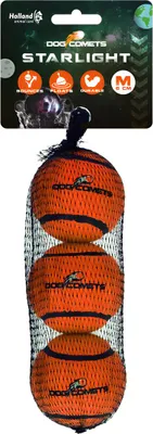 Image de Dog Comets jouet pour chien Starlight balle de tennis orange - paquet de 3, taille : M