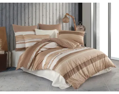 Imagen del producto de Juego de sábanas de algodón, tamaño extendido, 140x220 cm, funda de almohada 70x90 cm, color beige