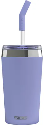 Isolierbecher Helia 0,45 L Edelstahl mit Strohhalm