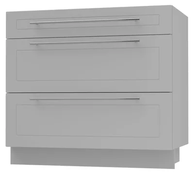 Productafbeelding van Ladenkast BARI, 90x82 cm, geverfd, uitvoering naar keuze. BA-D3 - 90, RAL 7040, venstergrijs, matgrijs