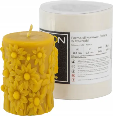 Produktbild von Łysoń Silikonform für Kerzen - Motiv Gänseblümchen