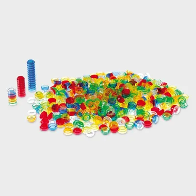 Immagine prodotto di Contatori impilabili TickiT - giocattolo trasparente - 500 pezzi