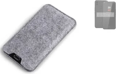 Produktbild von K-S-Trade Filz Handyhülle kompatibel mit Volla Phone 22 Schutzhülle Filztasche Filz Tasche Case Sleeve Handy Hülle Filzhülle grau