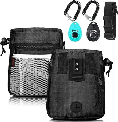 Produktbild von Famanu Futtertasche für Hunde - Verstellbar, Robustes Material, Inklusive Clicker