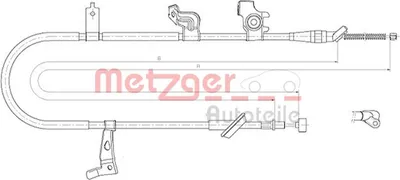 Produktbild von METZGER Handbremsseil Seilzug Feststellbremse für FIAT Sedici (FY) Hinten Rechts 17.5060