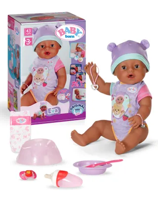 Produktbild von BABY born Eva 43cm, Babypuppe mit 10 Funktionen und Accessoires, ab 3 Jahren