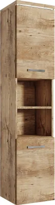 Image de Armoire de rangement Paso Hauteur 160 cm Chêne châtaignier - Meuble de rangement haut placard armoire colonne