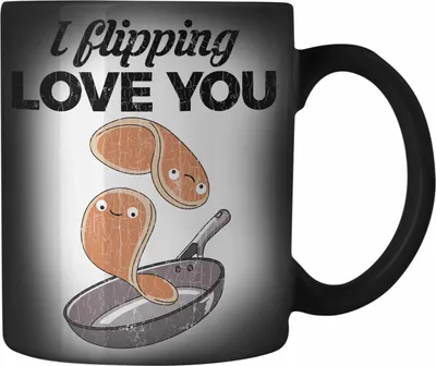 Produktbild von Trendation - Farbwechsel Zauber-Tasse Valentinstag Geschenk Für Sie Ihn Liebe Spruch Geschenkidee (Schwarz)