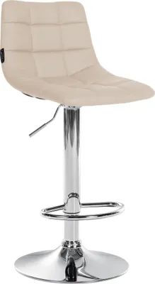 Produktbild von Barhocker HLO-CP264 Kunstleder chrom  creme