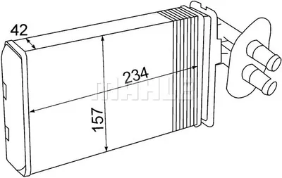 Produktbild von MAHLE AH 69 000S Wärmetauscher Innenraumheizung Kühler für VW Transporter IV Bus (70B, 70C, 7DB, 7DK, 70J, 70K, 7DC, 7DJ) Transporter IV Kastenwagen