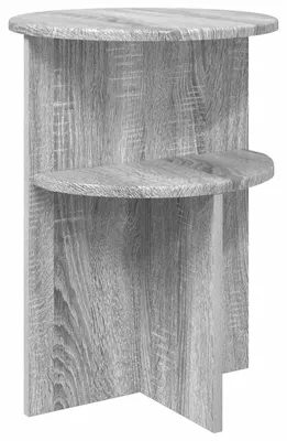 Imagen del producto de vidaXL Mesa auxiliar gris Sonoma, diámetro 39,5 x 55 cm, fabricada en material de madera