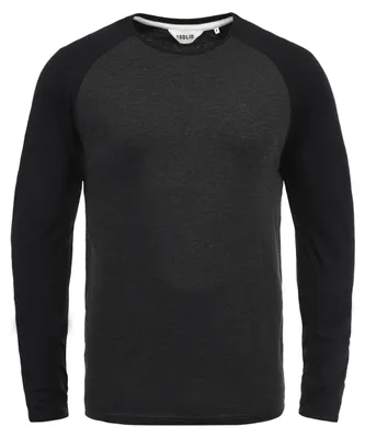 Produktbild von Solid SDBastien Herren Longsleeve Langarmshirt Shirt mit Rundhalsausschnitt Baumwollmischung Regular fit