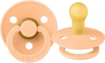 Zdjęcie produktu dla Śliniaki Smoczek uspokajający Hevea 0+ S Peach Sunset