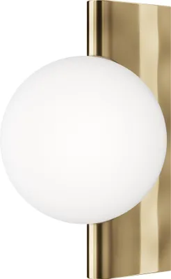 Obrázek produktu pro Avantgardní nástěnné svítidlo Maytoni MOD324WL-01BS s bílým kulatým stínidlem