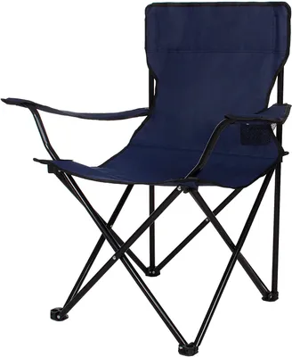 Image de Chaise de camping chaise pliante chaise de pêche Regie plage pliable Outdoor - bleu marine