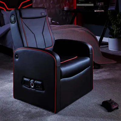 Produktbild von X Rocker 2022021 Videospiel-Stuhl Konsolen-Gamingstuhl Gepolsterter Sitz Schwarz