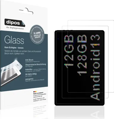 Produktbild von 2x Schutzfolie für Facetel Tablet 10 Zoll matt - Anti-Shock 9H Folie dipos Glass Kunststoffglas