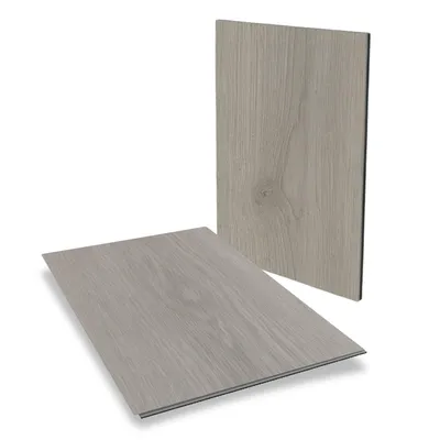 Produktbild von Muster Klick-Vinylboden Holzoptik Eiche – 2-in-1 Verlegung: Breitdiele & Fischgräte- inkl. integrierte Trittschalldämmung – DIY – Stilewo - Breitdiele - Smoky Eiche