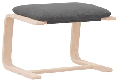 Image de vidaXL Tabouret de pied gris foncé 51x41x40 cm Tissu