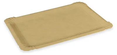 Produktbild von 250x Pappteller 'Kraft' 20 x 13 cm fettdicht braun