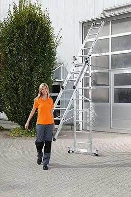 Produktbild von Guenzburger Steigtechnik MUNK 11108 Aluminium Multifunktionsleiter
