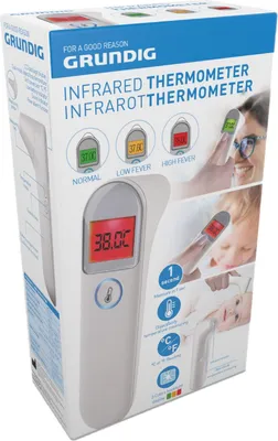 Produktbild von Grundig Infrarot-Fieberthermometer 3in1, Temperaturmessgerät über Ohr oder Stirn, Fieberthermometer, Fieberthermometer