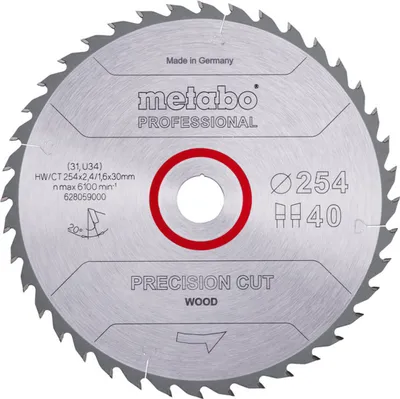 Image de Metabo PrecisionCutProf 254x30, 40 WZ 20°, 628059000