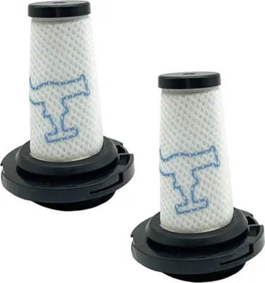 Two vacuum cleaner filters are shown against a white background.