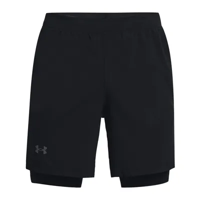 Produktbild von UNDER ARMOUR Launch 2-in-1 Laufshorts Herren 001 - black/black/reflective M