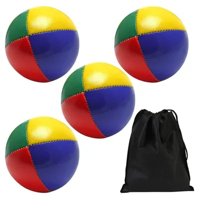 Produktbild von Jonglierball Jonglierbälle Wurfbälle - 4 Stück - Bunt - Mit Tragetasche - Für Training und Spiel