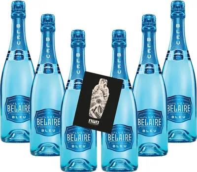 Produktbild von 6er-Set Luc Belaire Luxe Edition Limitee Bleu 0,75 Liter (12,5% vol) Schaumwein aus Frankreich - [Enthält Sulfite]