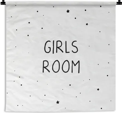 Produktbild von MuchoWow® Wandteppich Wandbehang Zitate - Mädchenzimmer - Mädchen - Kind - Sprichwörter 120x120 cm Tapisserie Dekoration Wandtuch - Modern - Baumwollgewebe