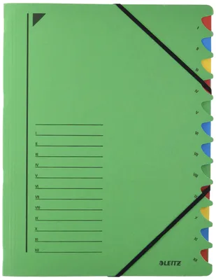 Produktbild von Leitz 39120055, Grün, Pappe, A4, Elastic band, Sheet