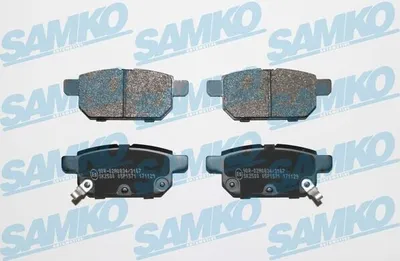 Produktbild von SAMKO Bremsbeläge Satz Hinten Bremsklötze für SUZUKI SWIFT IV (FZ, NZ) 5SP1571