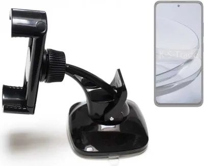 Produktbild von K-S-Trade kompakte Handy-Halterung Windschutzscheibe kompatibel mit ZTE Axon 60 Armaturenbrett schwarz Autohalterung KFZ Halter Scheiben-Halterung