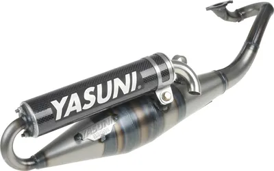 Immagine prodotto di Sistema di scarico Yasuni Scooter Z con omologazione, carbonio compatibile con Minarelli orizzontale, Yamaha Aerox Cat, Aprilia SR Racing LC Malaguti F12 Phantom AC Neos MBK Nitro Jog
