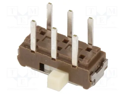 Immagine prodotto di 1 x Interruttore a scatto, posizione: 2 ON-ON, -40÷85°C, modello SSSS223200, per circuiti a scatto, 0,3A/6VDC