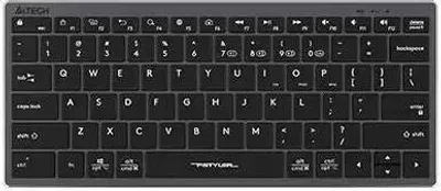 Produktbild von Klawiatura bezprzewodowa A4TECH FBX51C FStyler Stone czarna, Bluetooth, 2,4 GHz, USB-C, szara