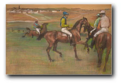 Produktbild von Kunstdruck „Rennpferde“ von Edgar Degas – 40 x 60 cm – ungerahmt