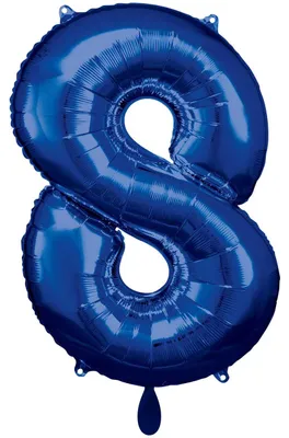 Immagine prodotto di Pallone in foil 8 blu 53x83cm