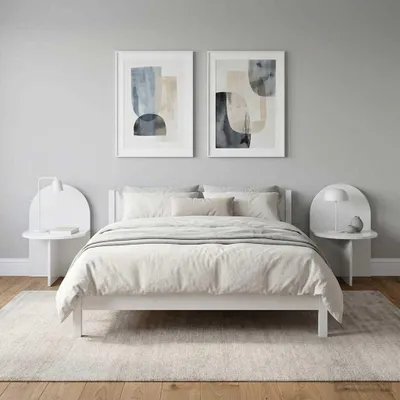 Imagen del producto de vidaXL Mesitas de noche, 2 unidades, blanco brillante, 48 x 49 x 65 cm, material de madera