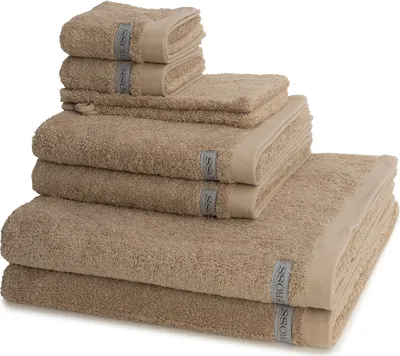 Produktbild von Ross Sinfonie 2 X Wasch- 2 X Gäste- 2 X Dusch- 2 X Handtuch im Set Walkfrottee aus reiner Baumwolle 500 g/m², Hohe Saugkraft und flauschig weicher Griff, Gewebte Bordüre für elegante Optik