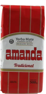 A product shot of a bag of Yerba Mate.