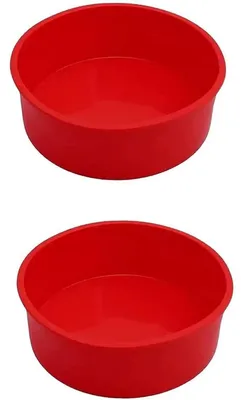Produktbild von 2 Stück Silikon Backform Rund 15cm BPA-frei Hitzebeständig