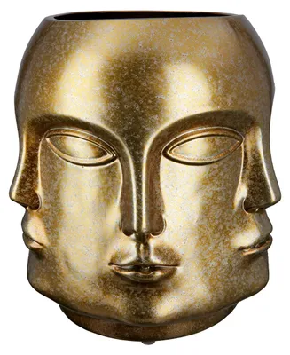Immagine prodotto di Gilde Gesichtsvase, "Crado", Keramik, goldfarben, VE 1, H. 23 cm, D. 20 cm 28980 4063387289808