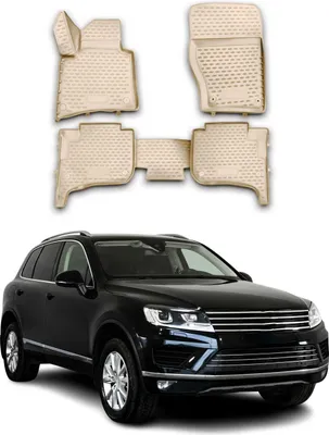Image de 2010-2018 Tapis de sol VW Touareg TPE Beige 4 pièces