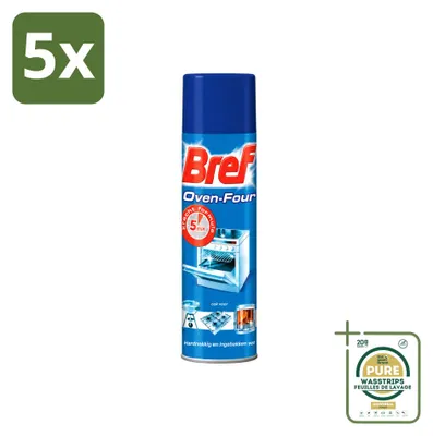 Produktbild von 5 x  Bref Backofen-Spray gegen hartnäckiges und eingebranntes Fett 450 ml - Vorratspackung - 5 Stücke