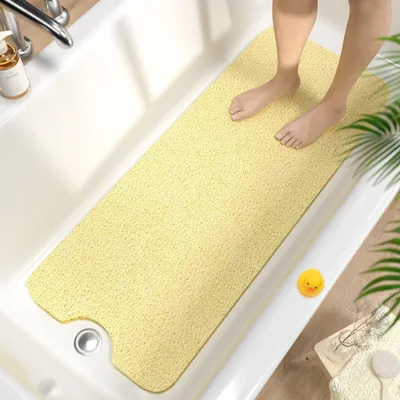 Produktbild von Badewannenmatte rutschfest 100x40cm Beige PVC Schnelltrocknend Zuschneidbar