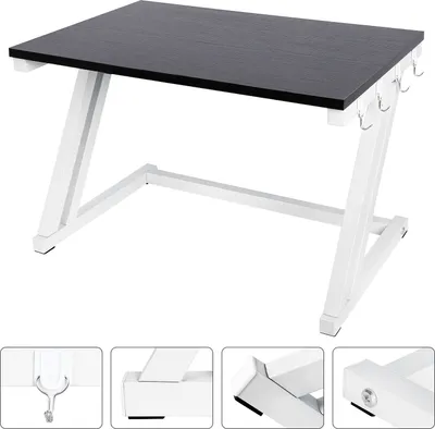 Produktbild von Mikrowellenhalter Küchenregal Mikrowelle Regale Rack Organizer 57x38x38cm Schwarz+Weiß (Z-typ)